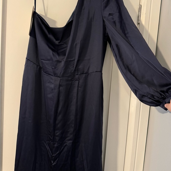 NEW Reverly Satin Navy Dress - Picture 4 of 6